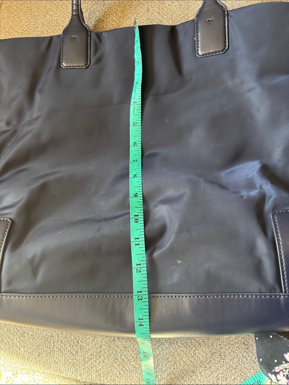 Tory Burch Navy Logo Nylon Tote - Picture 10 of 10